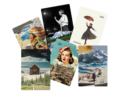 Jupiter Cosmic Calling Cards| Astrology Cards Gift Set (Pre-order) Original Collage/Vintage Design