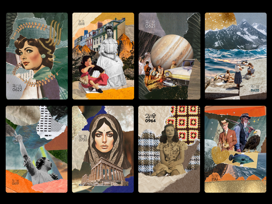 Jupiter Cosmic Calling Cards| Astrology Cards Gift Set (Pre-order) Original Collage/Vintage Design