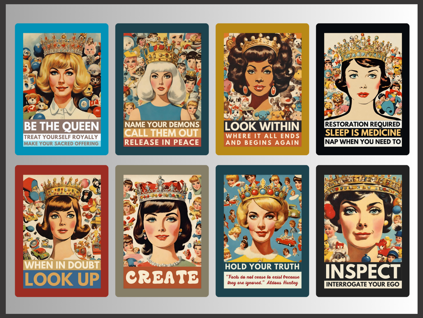 Cues of Creativity Hail the Queen Journal Cards Gift Set (Pre-order) Original Retro/Vintage Design