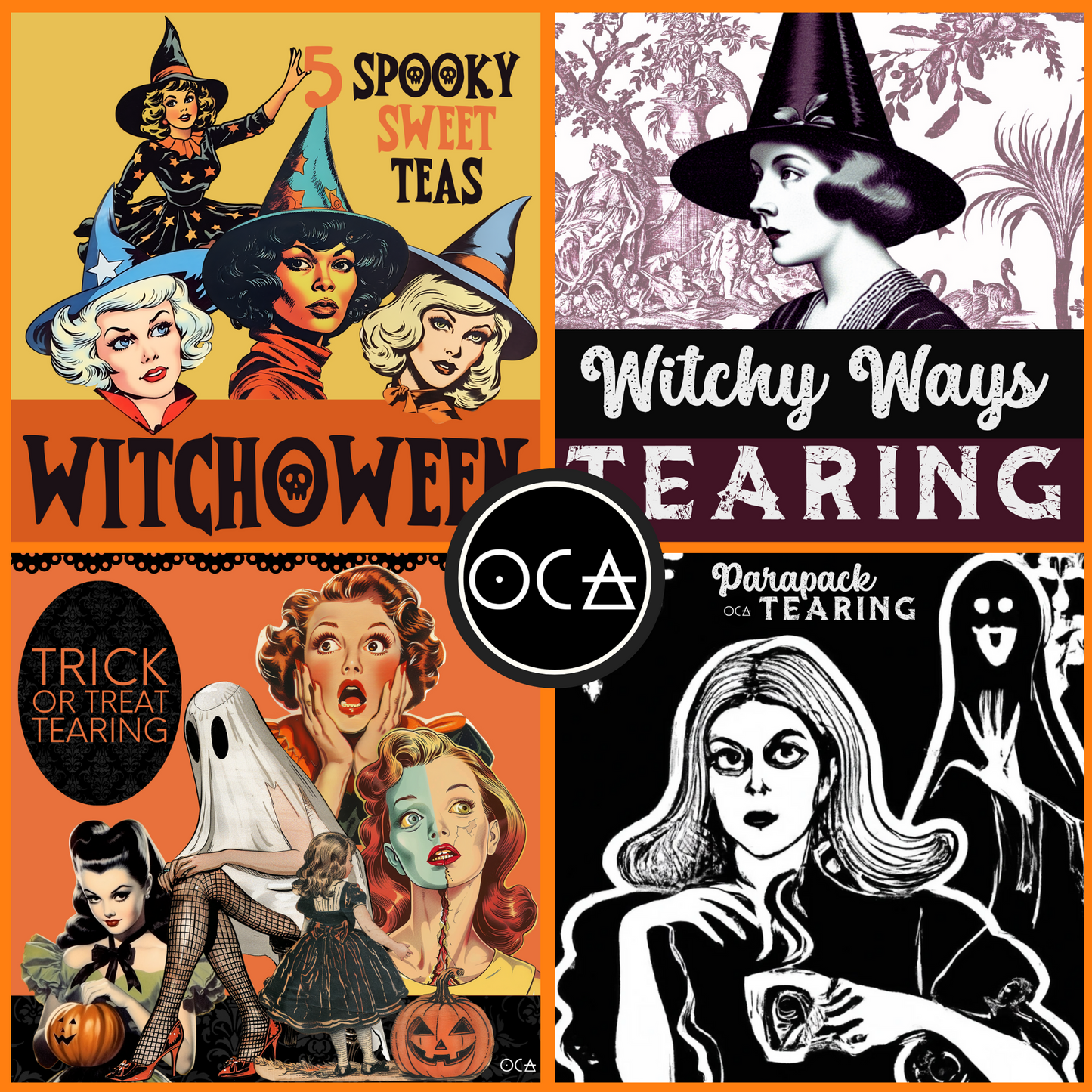 Witchoween TeaRing Halloween Giftset (Herbal Tea Sampler Set/Gift Set/5 teas)