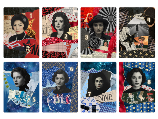 Pacts and Promises Oracle/Journal Art Cards Gift Set (Pre-order) Original Retro/Vintage/Collage Art Design