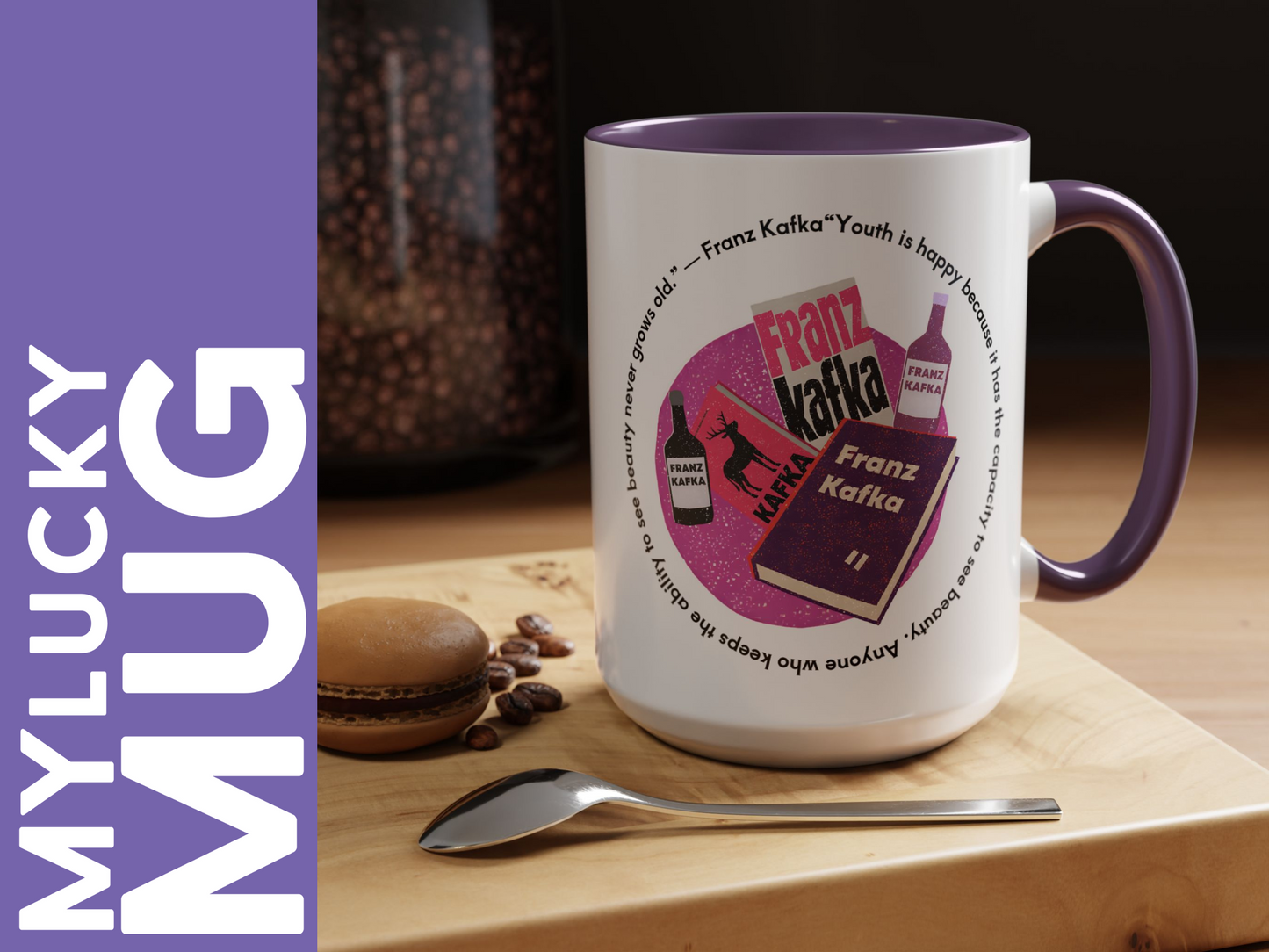 Franz Kafka 15oz Mug (Doublesided/2 Color Options)