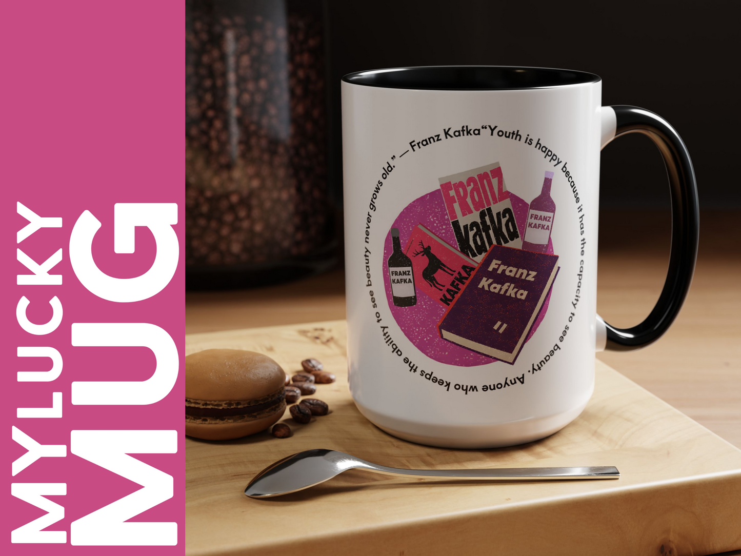 Franz Kafka 15oz Mug (Doublesided/2 Color Options)