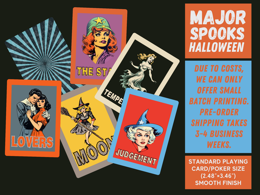 Major Spooks Major Arcana Hallowen Tarot Gift Set (Pre-order) Original Collage/Vintage Design
