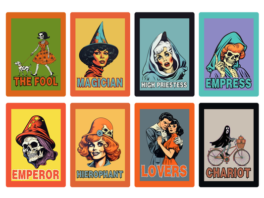 Major Spooks Major Arcana Hallowen Tarot Gift Set (Pre-order) Original Collage/Vintage Design