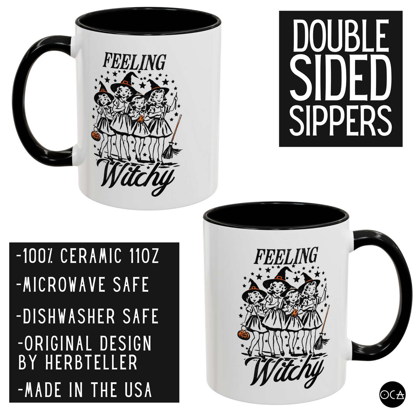 Witchy Pals Magical Gift Mug (Doublesided/2 Color Options)