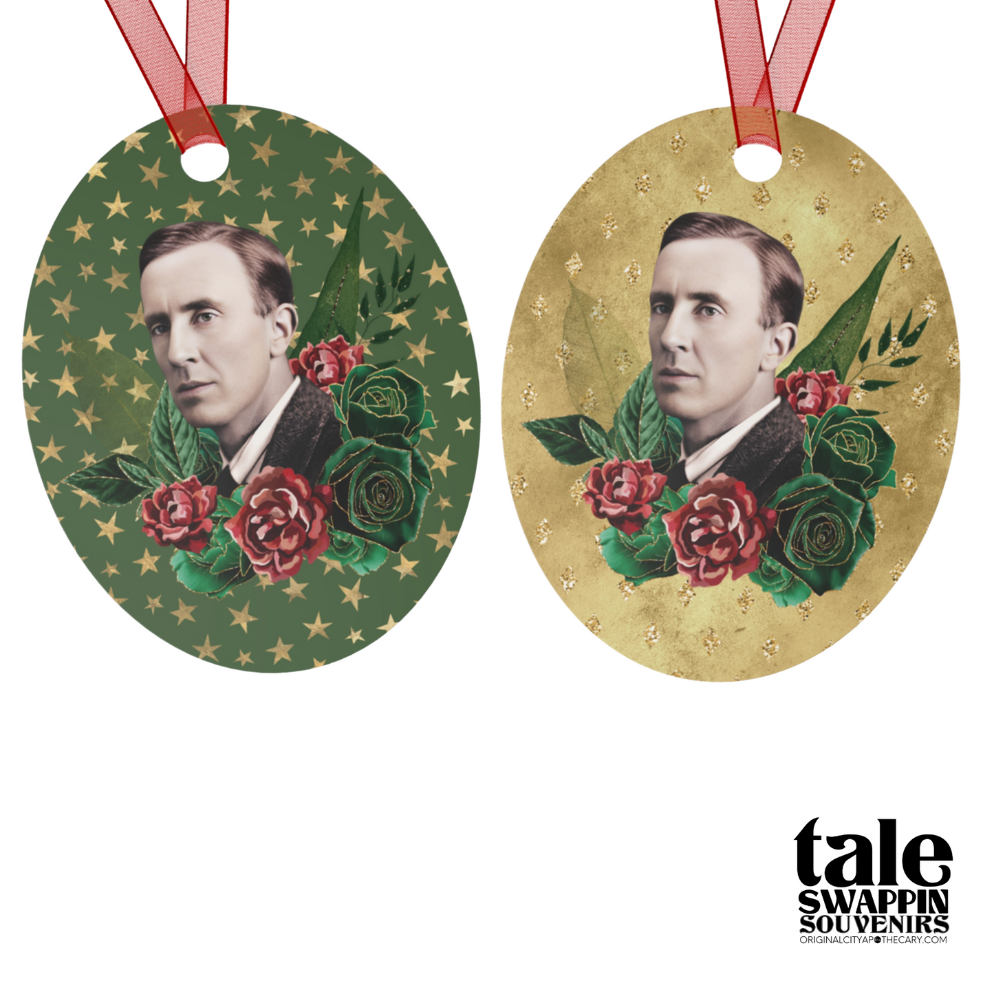 J.R.R. Tolkien Ornament (Doublesided/2 Design Options) Herbteller Tale Swappin Souvenir