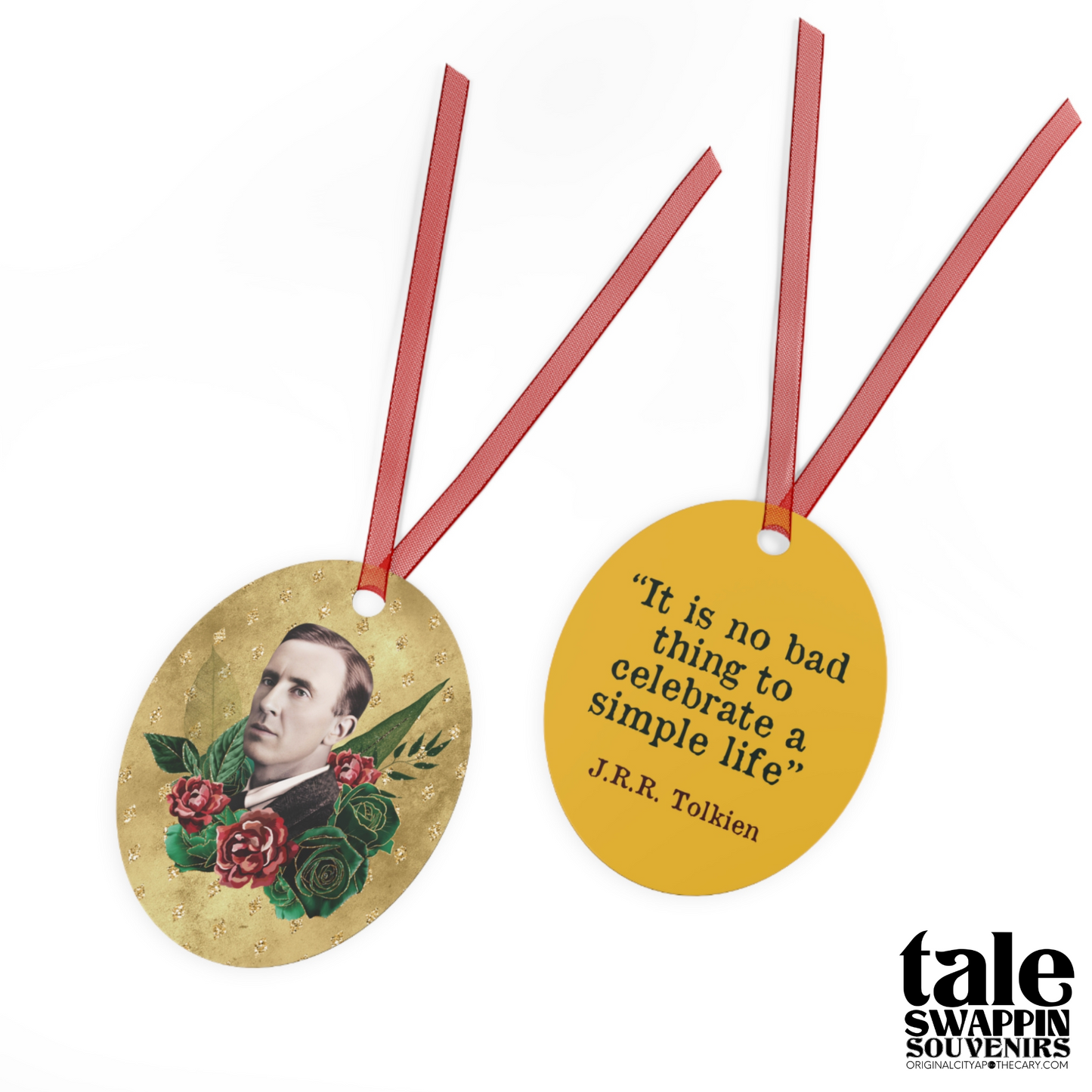 J.R.R. Tolkien Ornament (Doublesided/2 Design Options) Herbteller Tale Swappin Souvenir