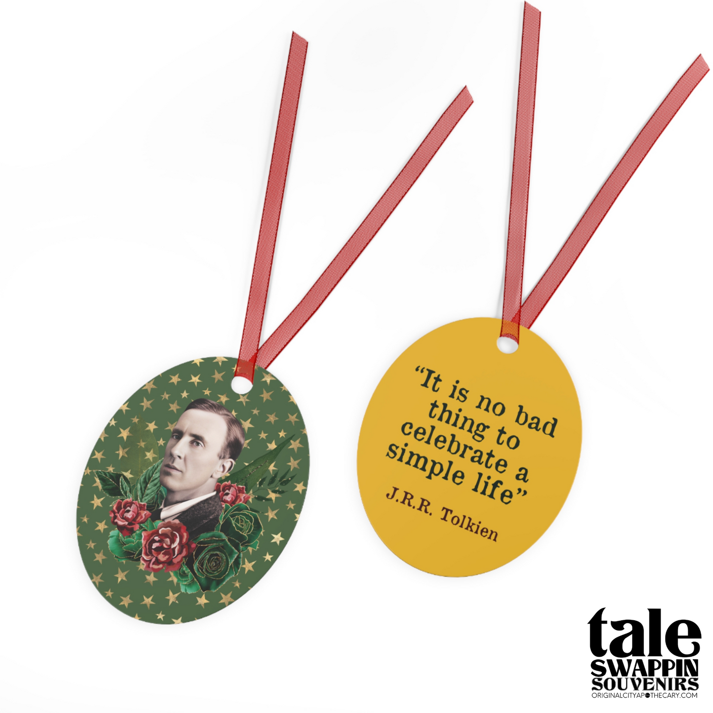 J.R.R. Tolkien Ornament (Doublesided/2 Design Options) Herbteller Tale Swappin Souvenir