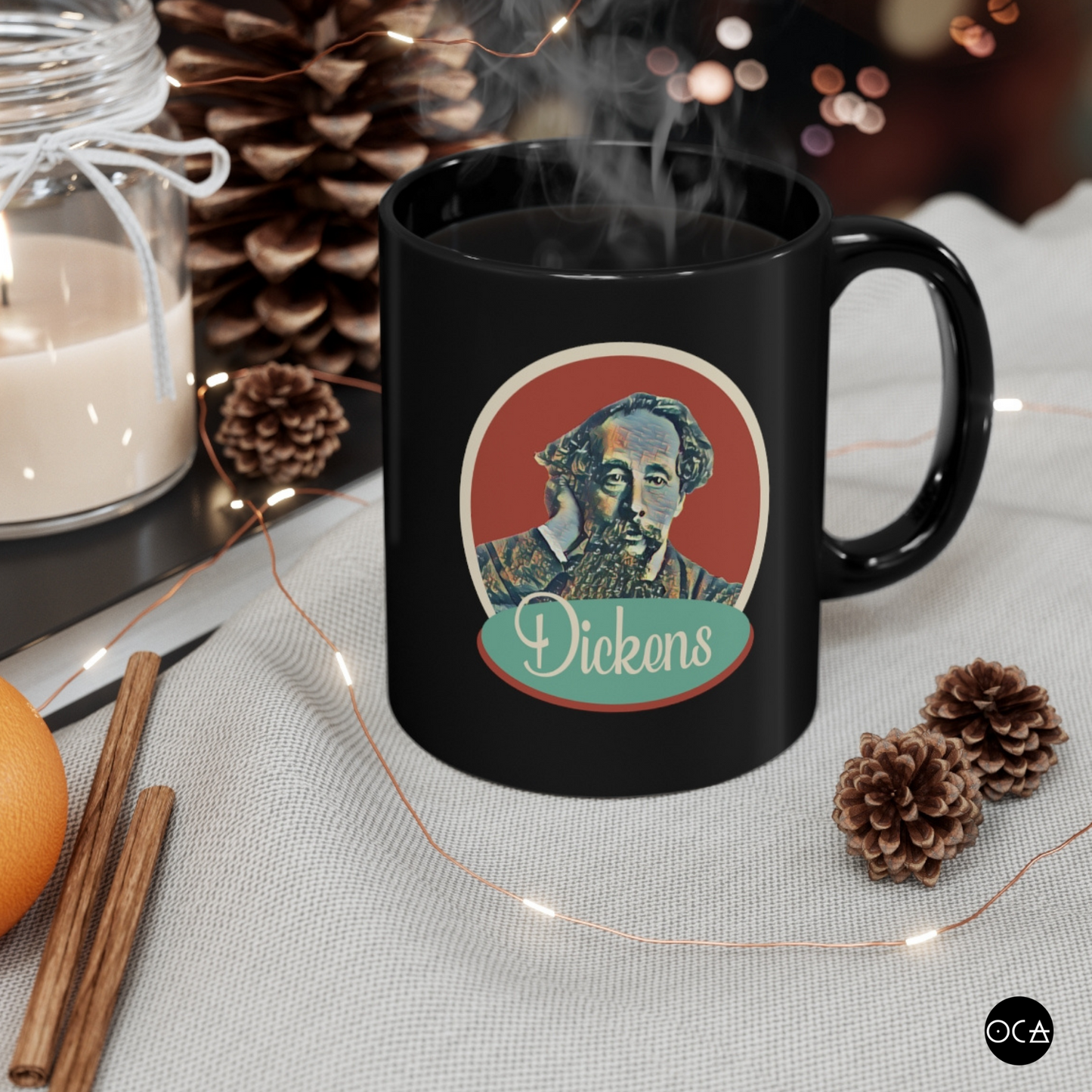 Charles Dickens Mug (Doublesided/2 Color Options)