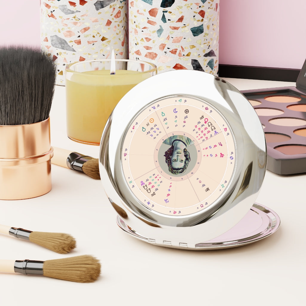 Custom Zodiac Compact Travel Mirror