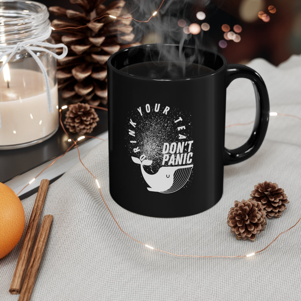 Hitchhikers Guide to the Galaxy Black Mug