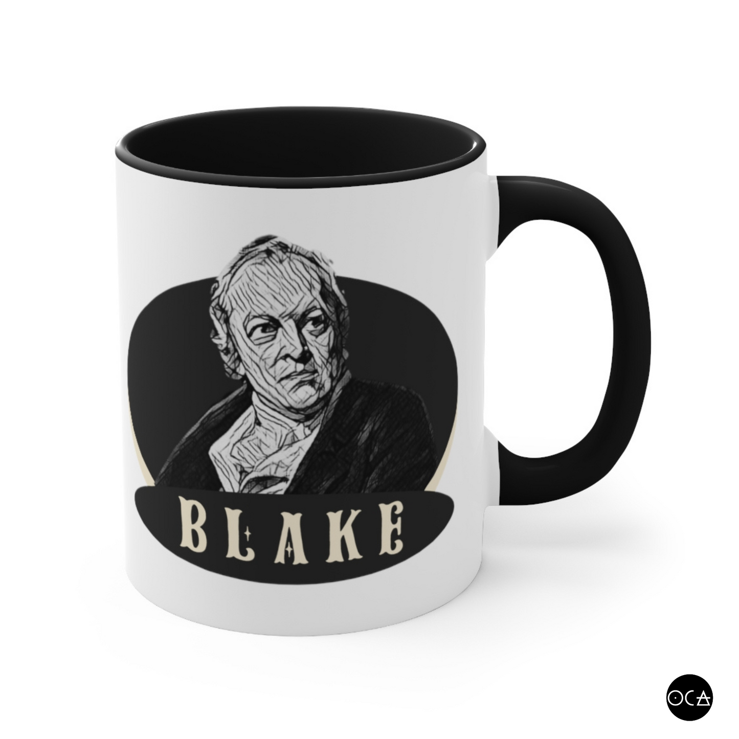 William Blake Mug (Doublesided/Gray Handle)