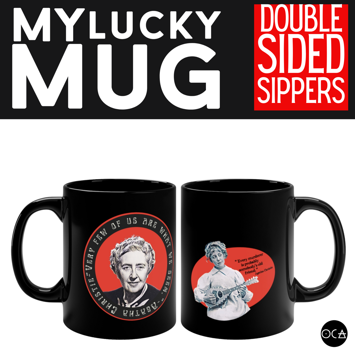 Agatha Christie Mug (Doublesided/2 Color Options)