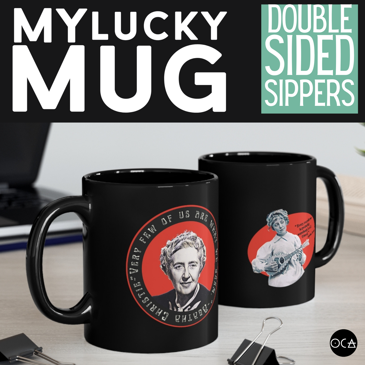Agatha Christie Mug (Doublesided/2 Color Options)