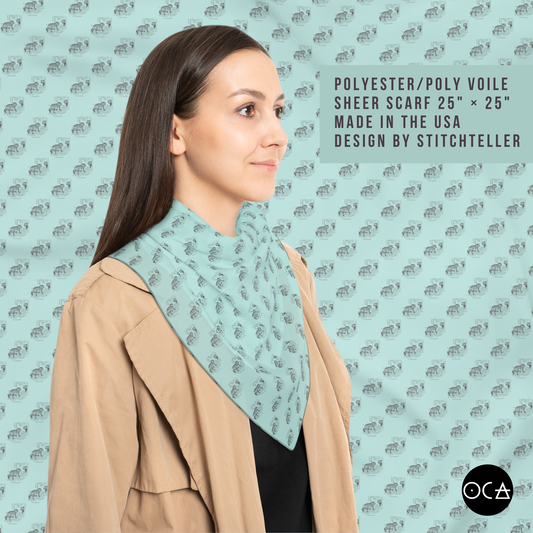 Storyscarf: The Beautiful Raccoon (Sheer Scarf/Multiple Colors)