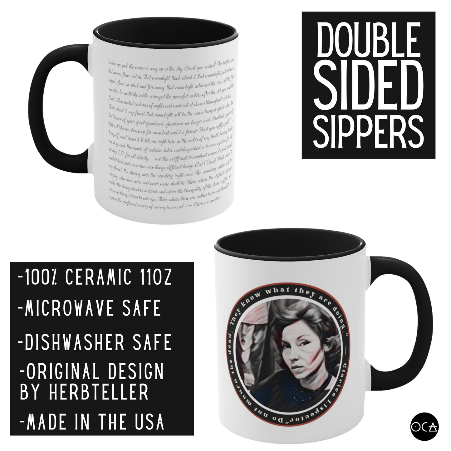 Clarice Lispector lucky Mug (2 Color/Design Options)