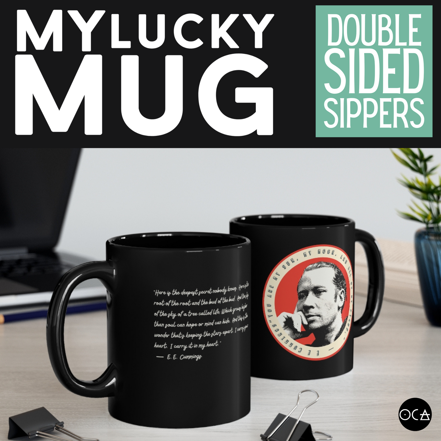 E.E. Cummings Mug (Doublesided/2 color options)