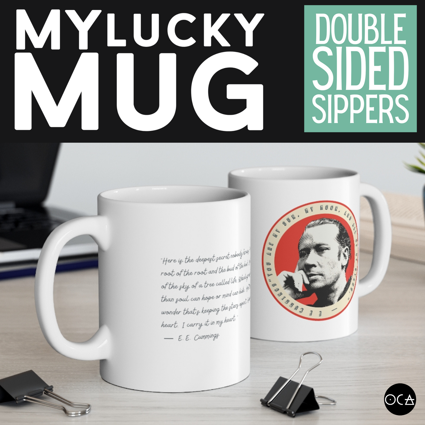 E.E. Cummings Mug (Doublesided/2 color options)