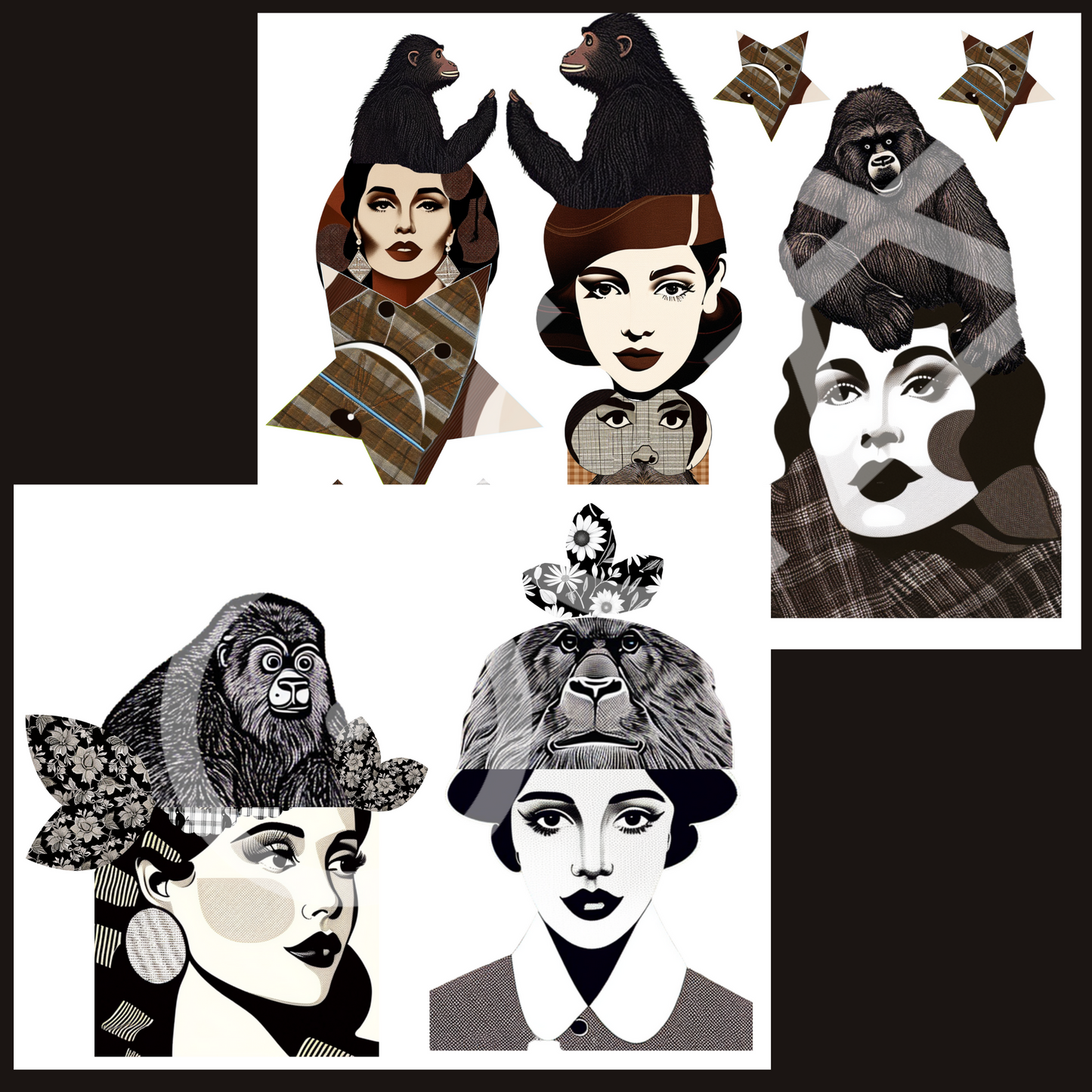 Finding Bigfoot | Sip&Snip Collage Kit (Digital/Printable)