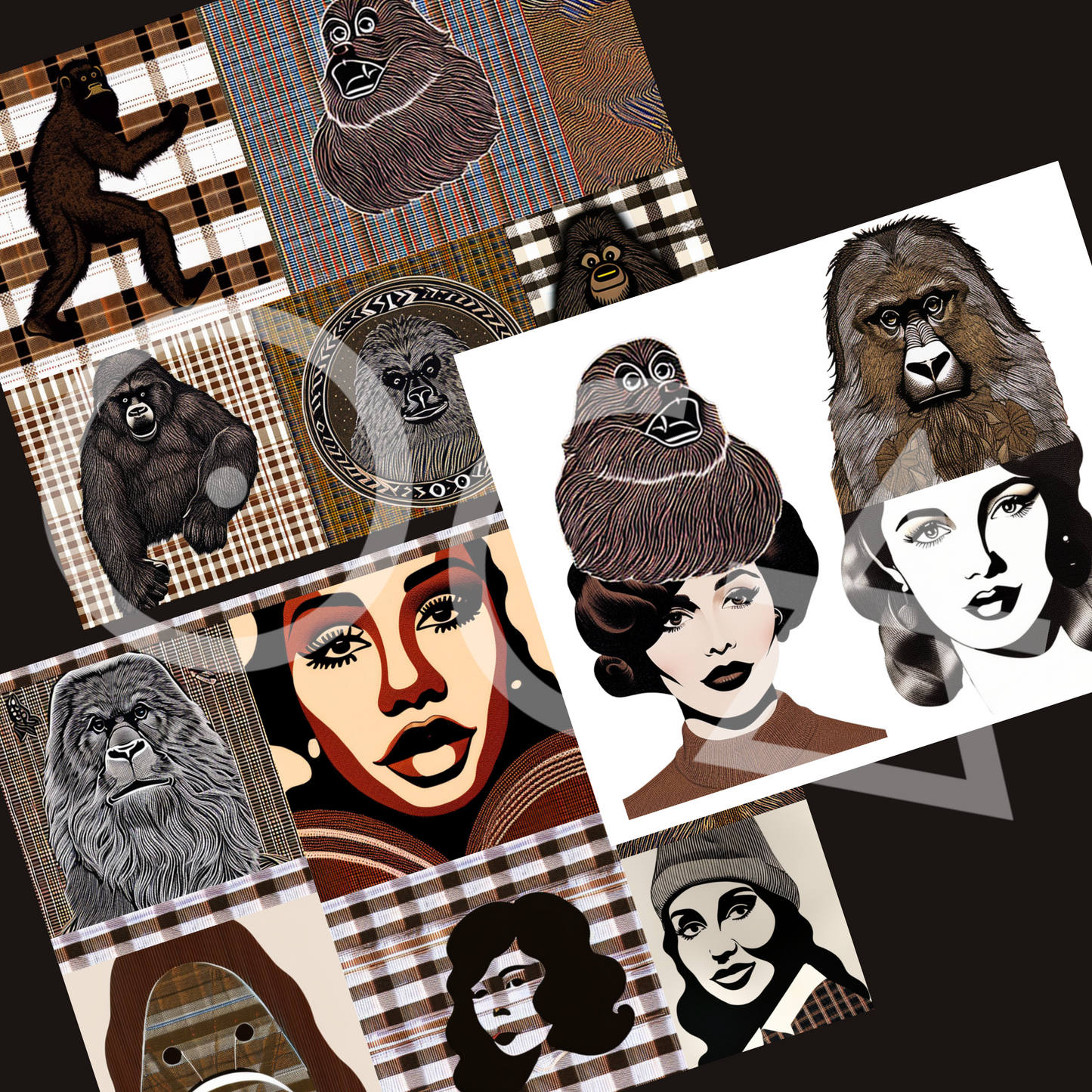 Finding Bigfoot | Sip&Snip Collage Kit (Digital/Printable)