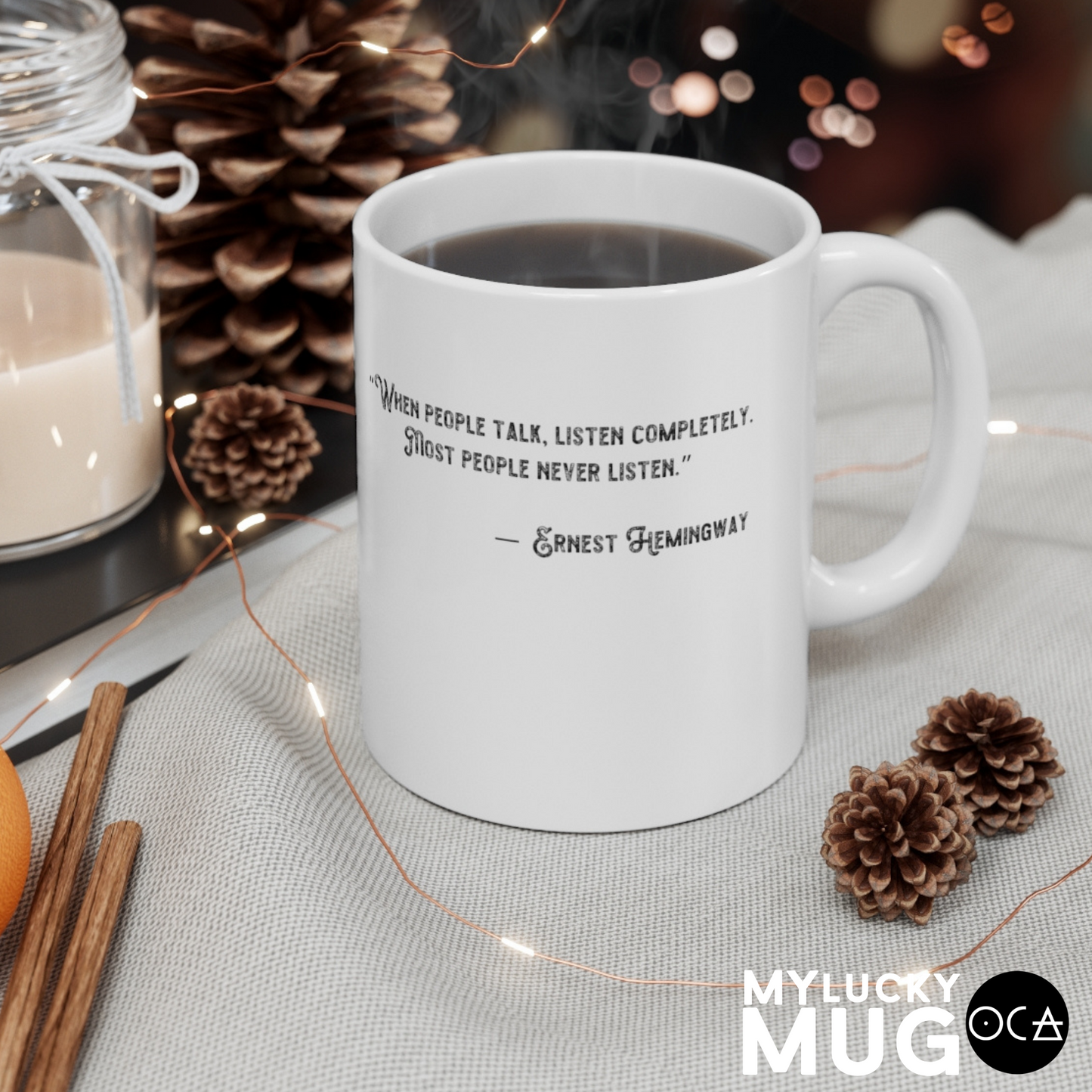 Hemingway Mug (Doublesided/2 Color Options)