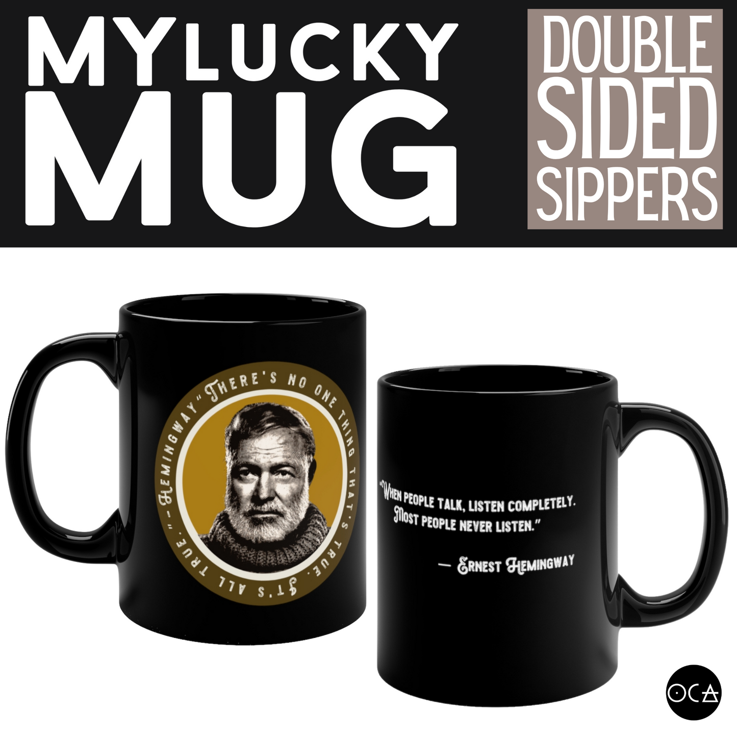 Hemingway Mug (Doublesided/2 Color Options)