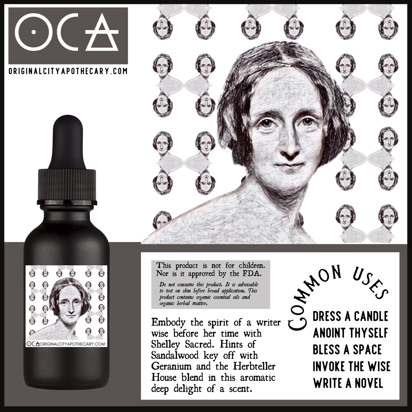 Shelley Sacred Oi/Perfume/Spray (Writer's Ritual Oil inspired by Mary Shelley)