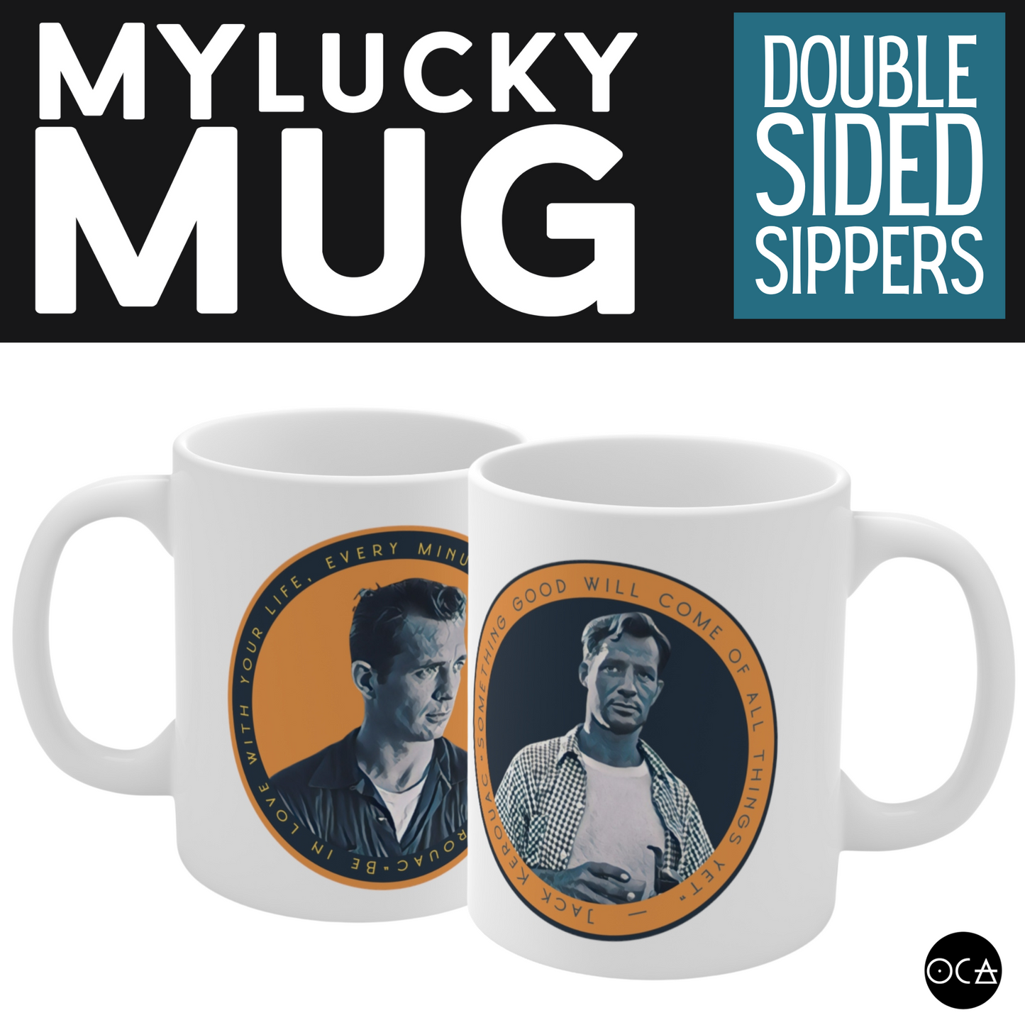 Jack Kerouac Mug (Doublesided/2 Options)