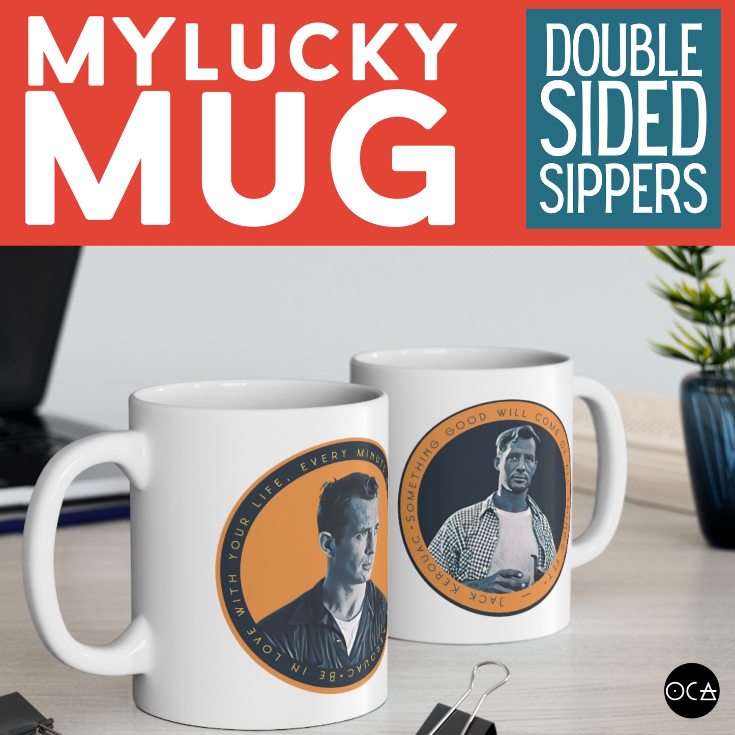 Jack Kerouac Mug (Doublesided/2 Options)
