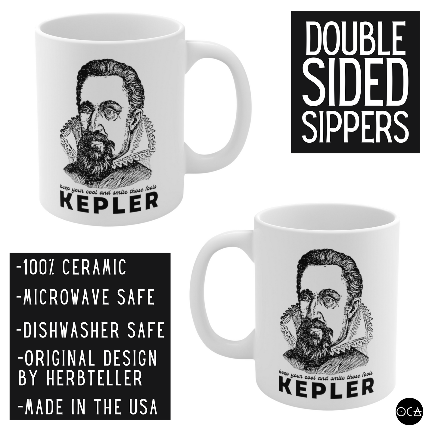Johannes Kepler Mug (Double-Sided Sipper)