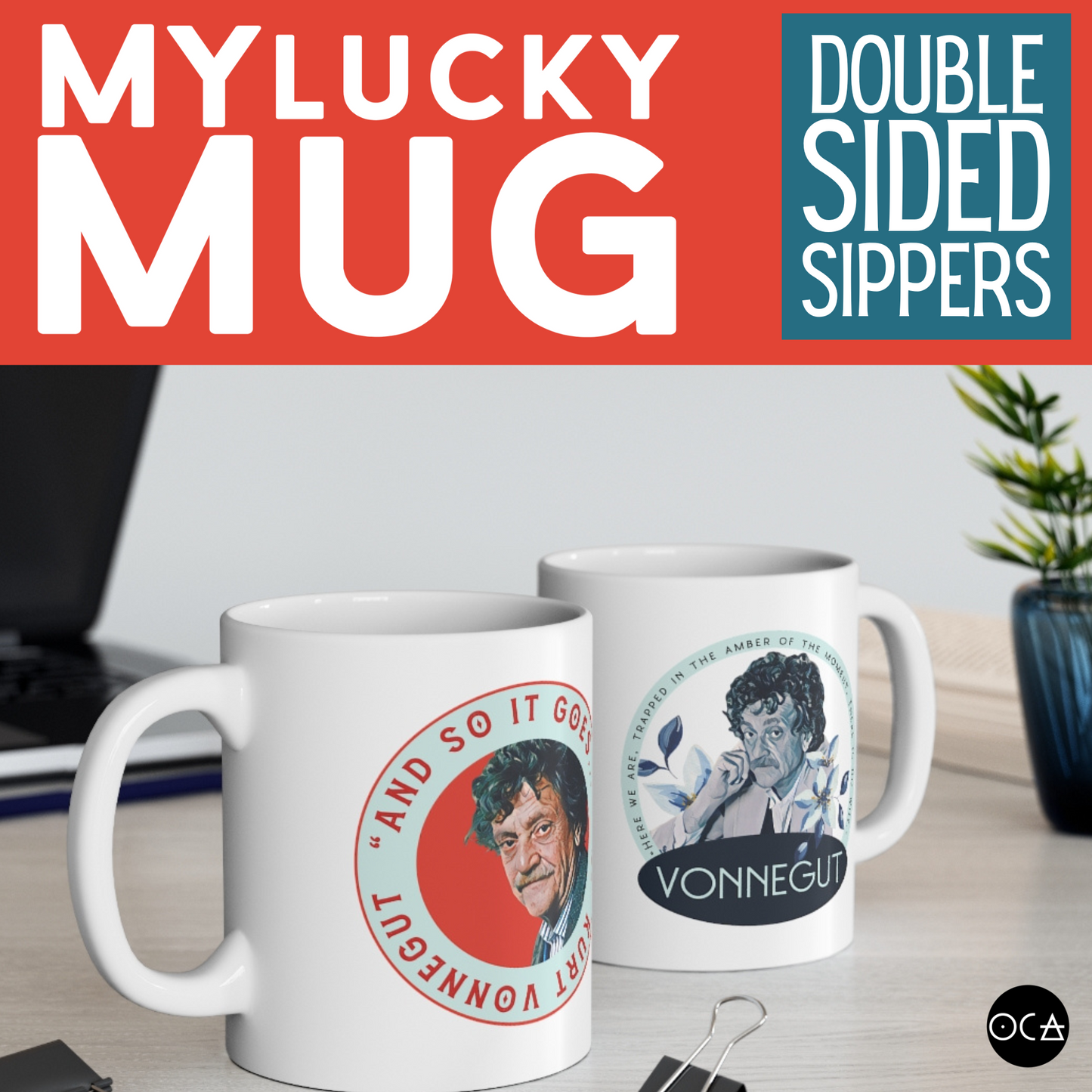 Kurt Vonnegut Mug (Doublesides/2 Design Options)