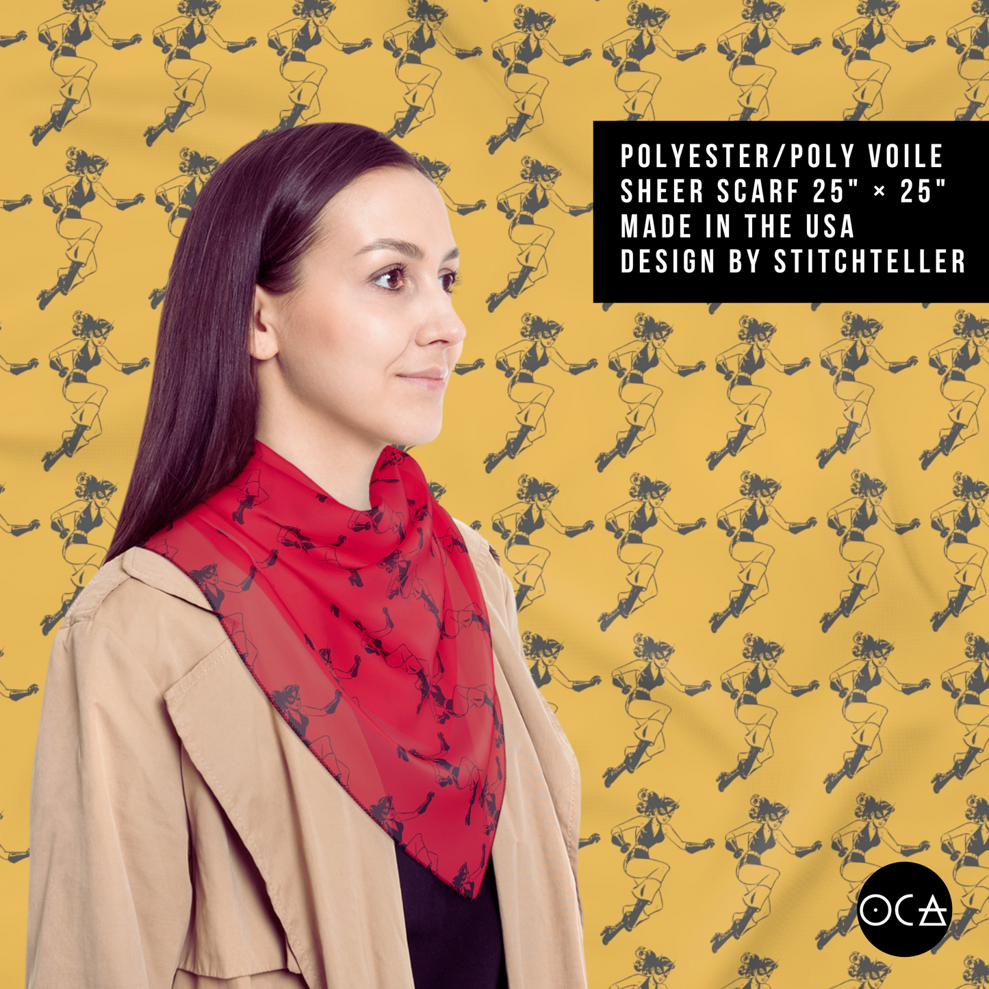 Storyscarf: Lady Hero (Sheer Scarf/Multiple Colors)
