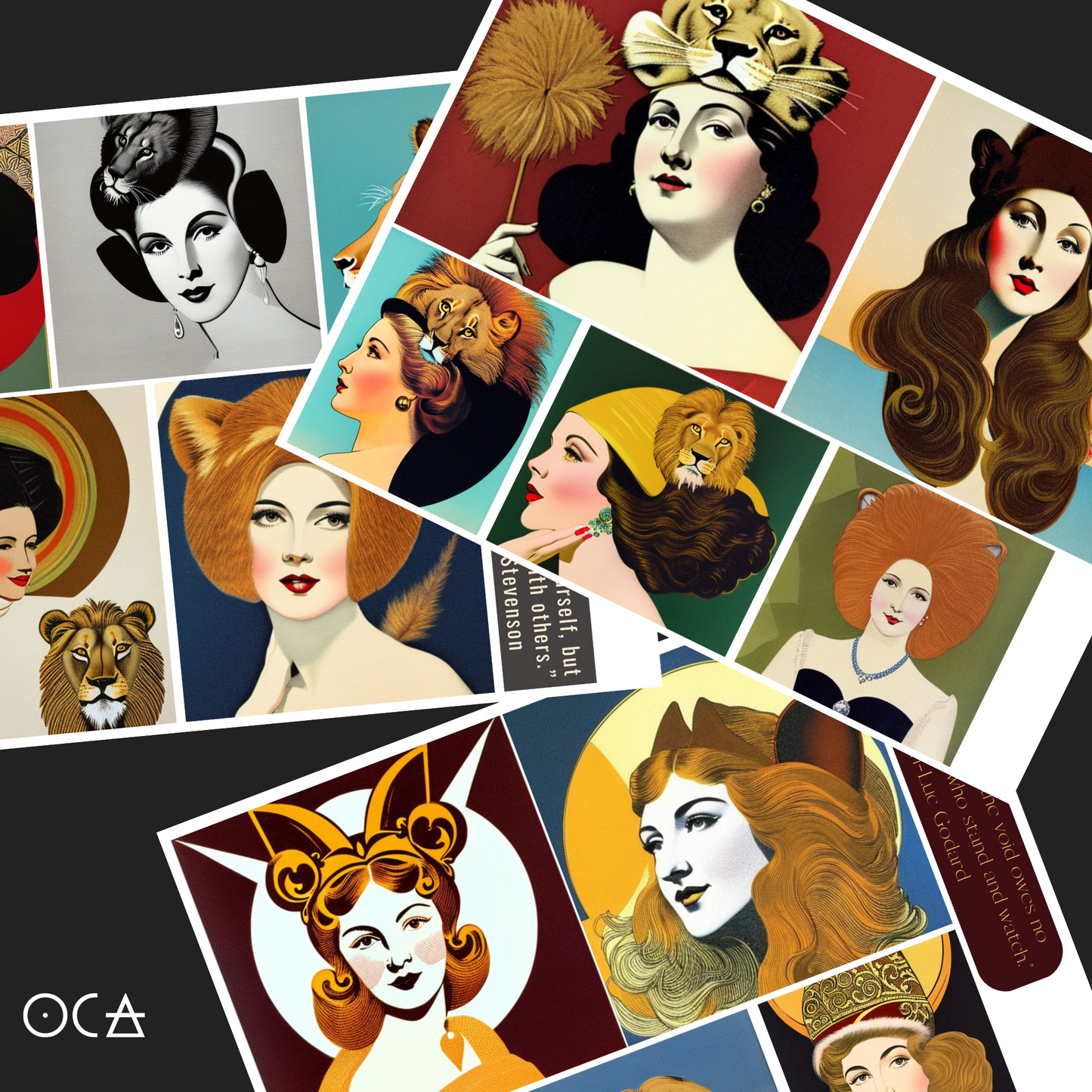 Sip&Snip Collage Kit (Digital/Printable) | Lady Lion