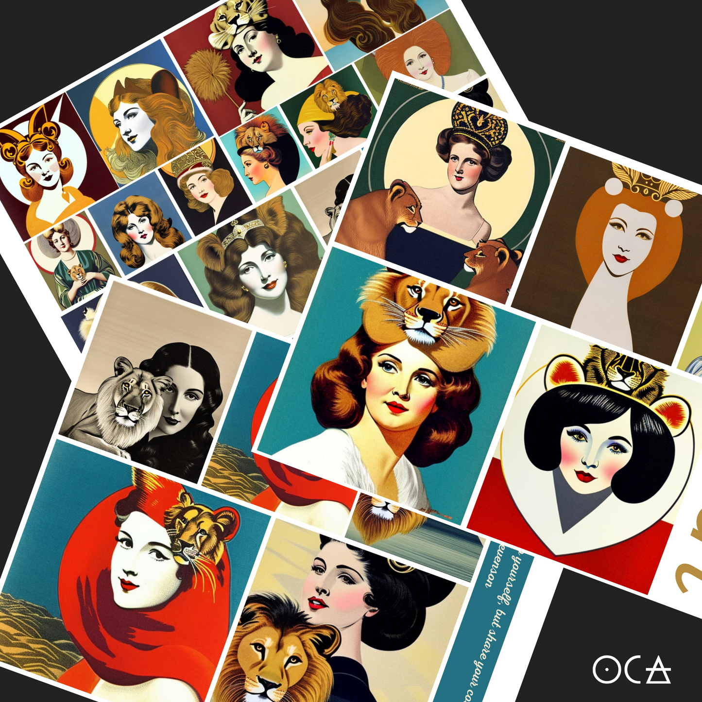 Sip&Snip Collage Kit (Digital/Printable) | Lady Lion