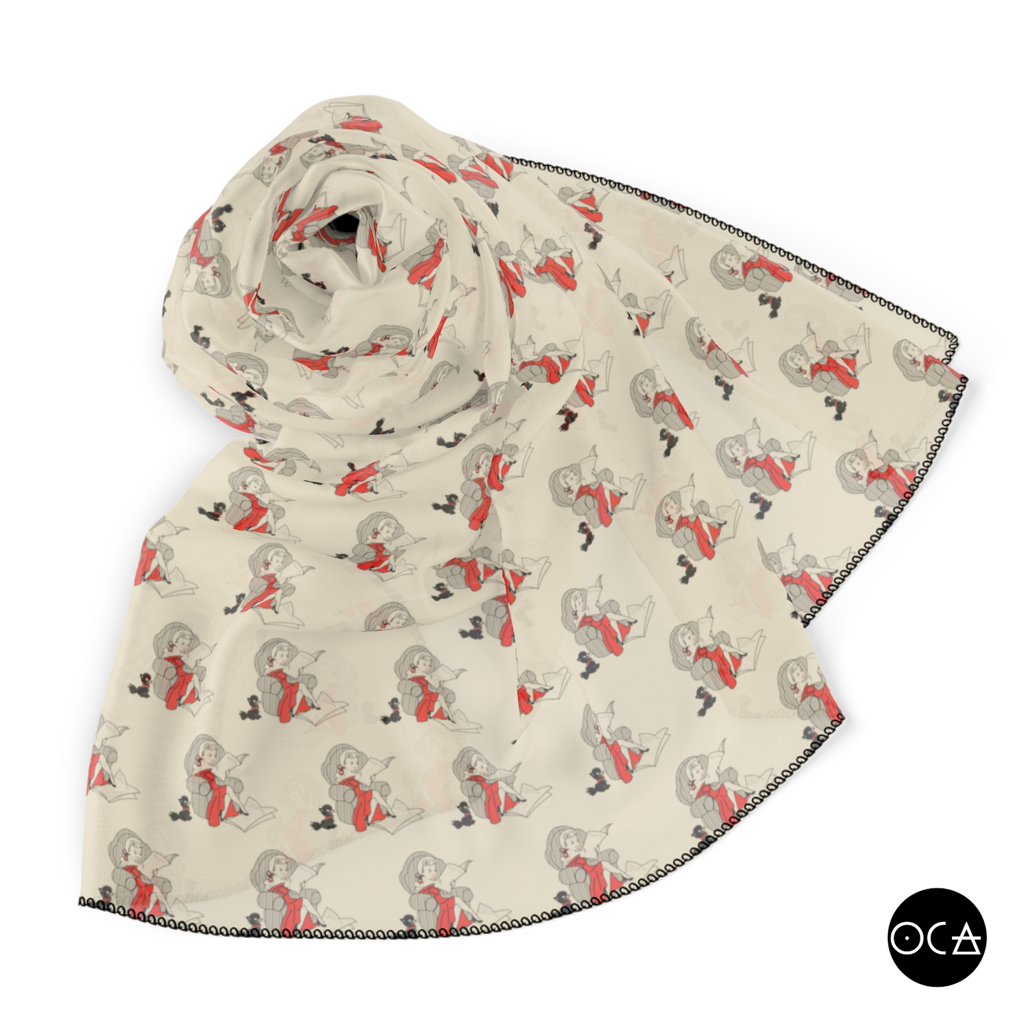Storyscarf: Little Lady Reader (Sheer Scarf/Multiple Colors)
