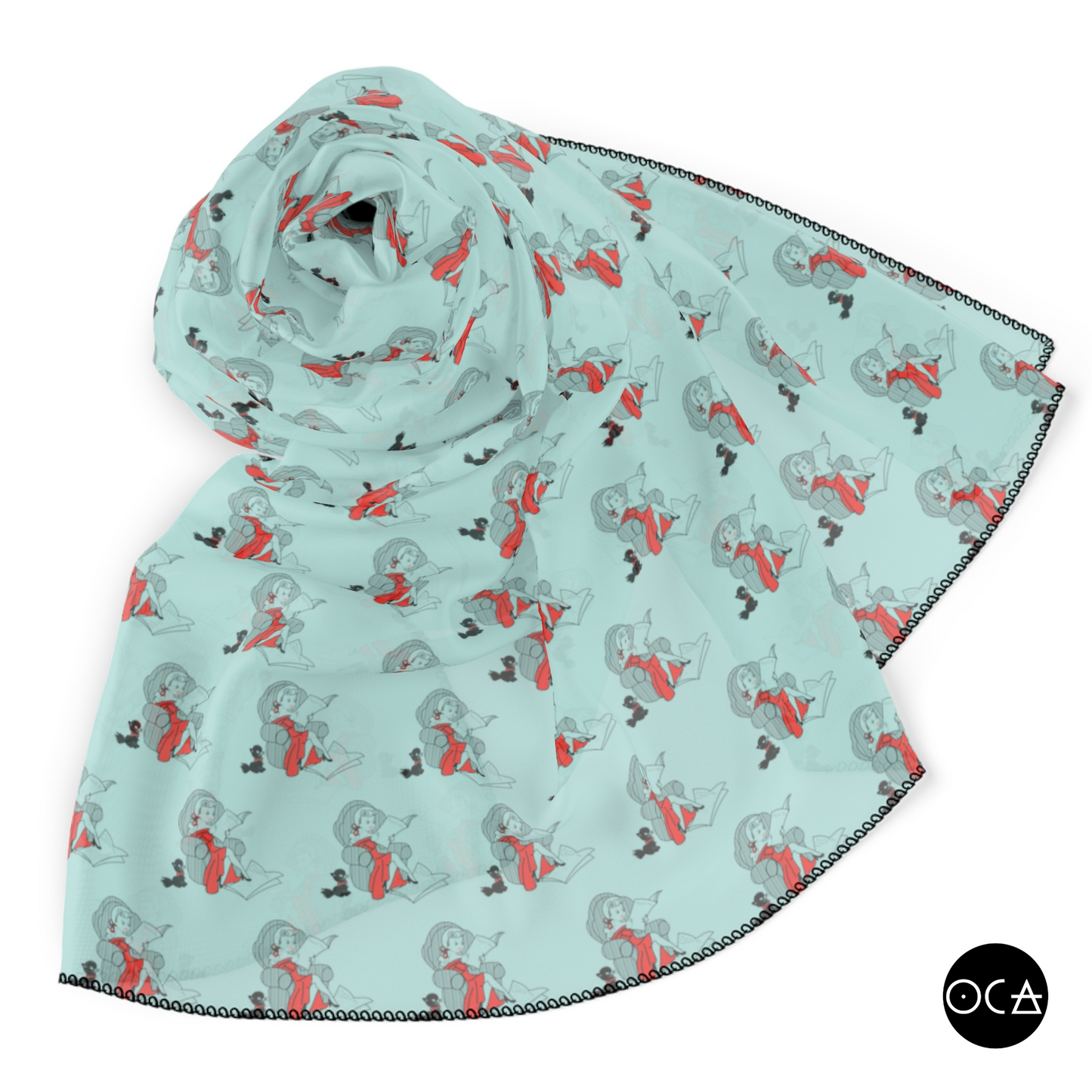Storyscarf: Little Lady Reader (Sheer Scarf/Multiple Colors)