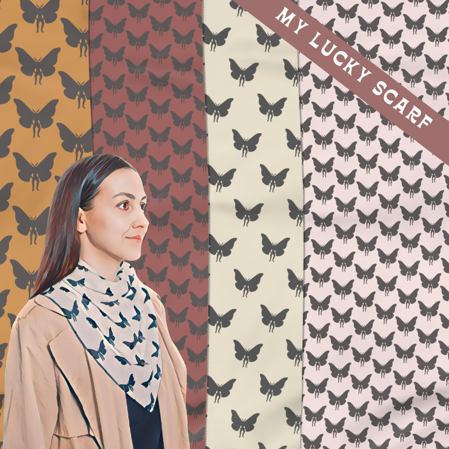 Storyscarf: Oh Mothman (Sheer Scarf/Multiple Colors)