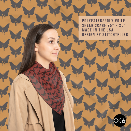Storyscarf: Oh Mothman (Sheer Scarf/Multiple Colors)