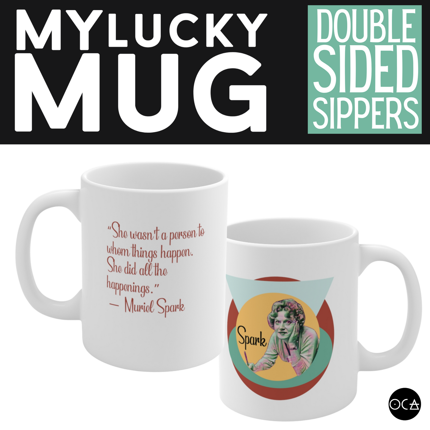 Muriel Spark Mug (Doublesided/2 Color Options)