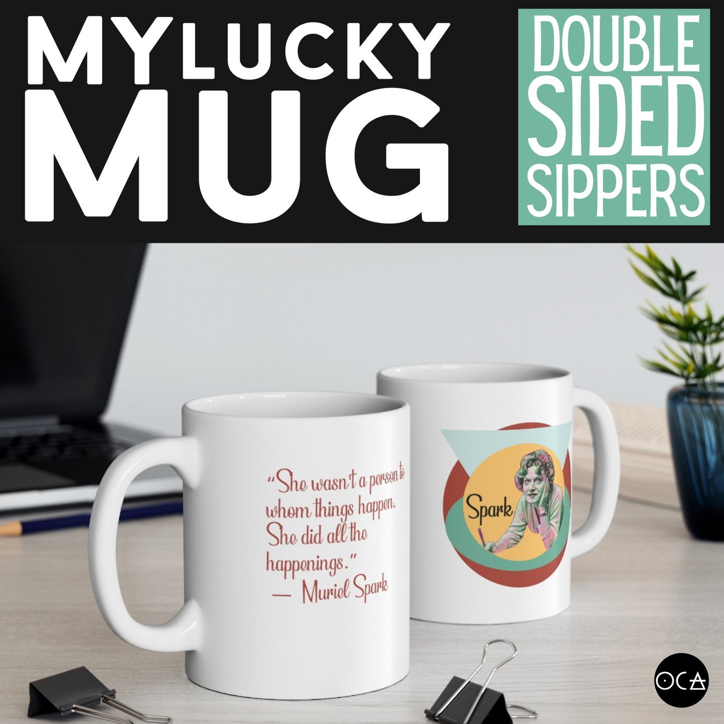 Muriel Spark Mug (Doublesided/2 Color Options)