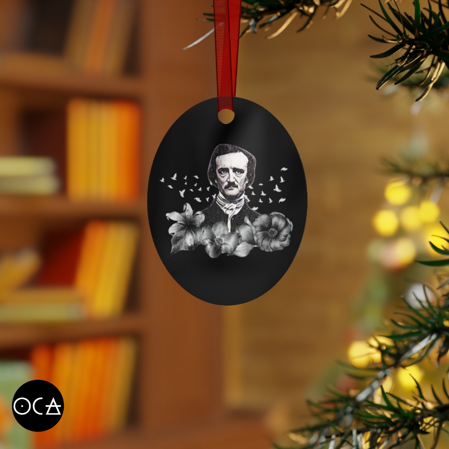Edgar Allan Poe Ornament (Doublesided) Herbteller Tale Swappin Souvenir
