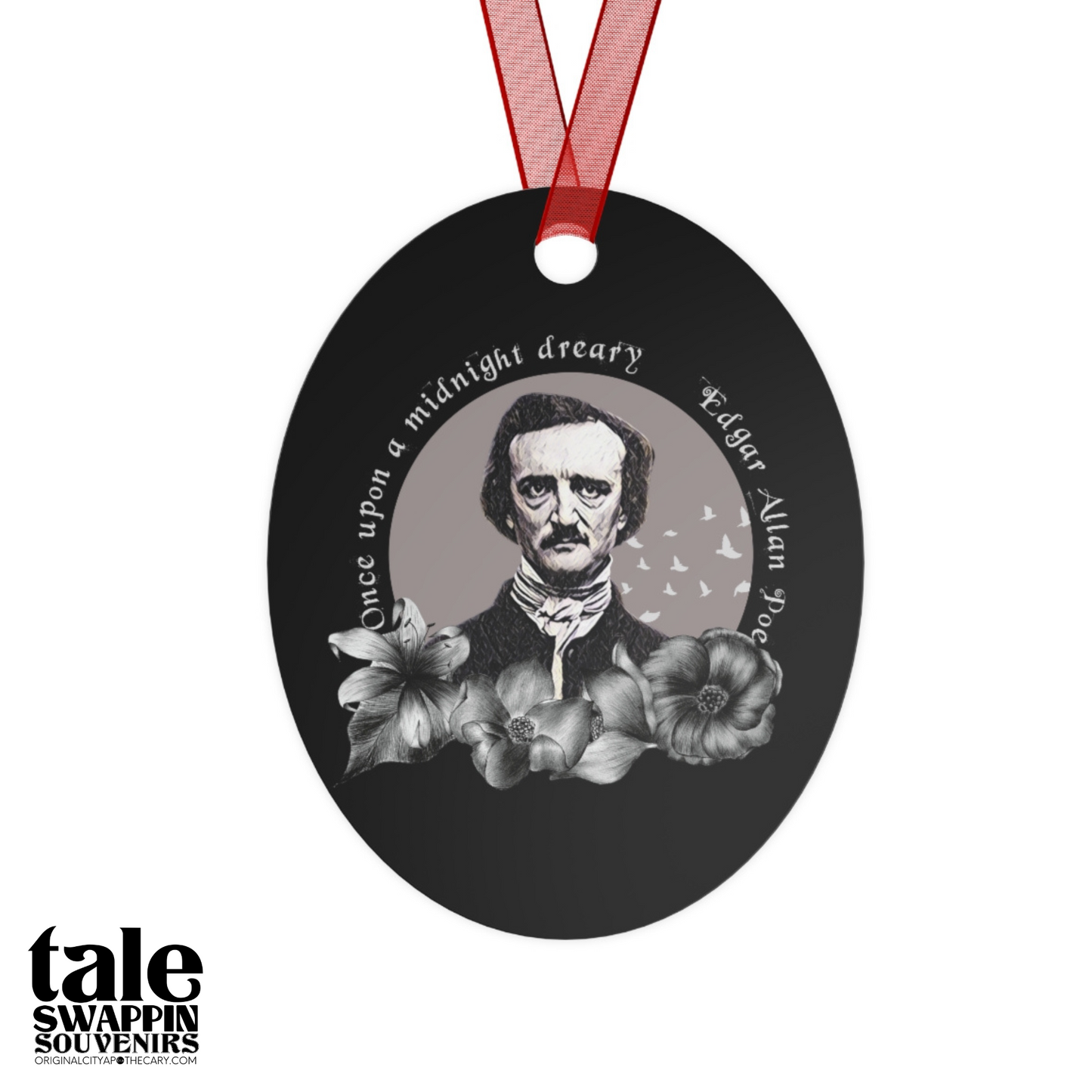 Edgar Allan Poe Ornament (Doublesided) Herbteller Tale Swappin Souvenir