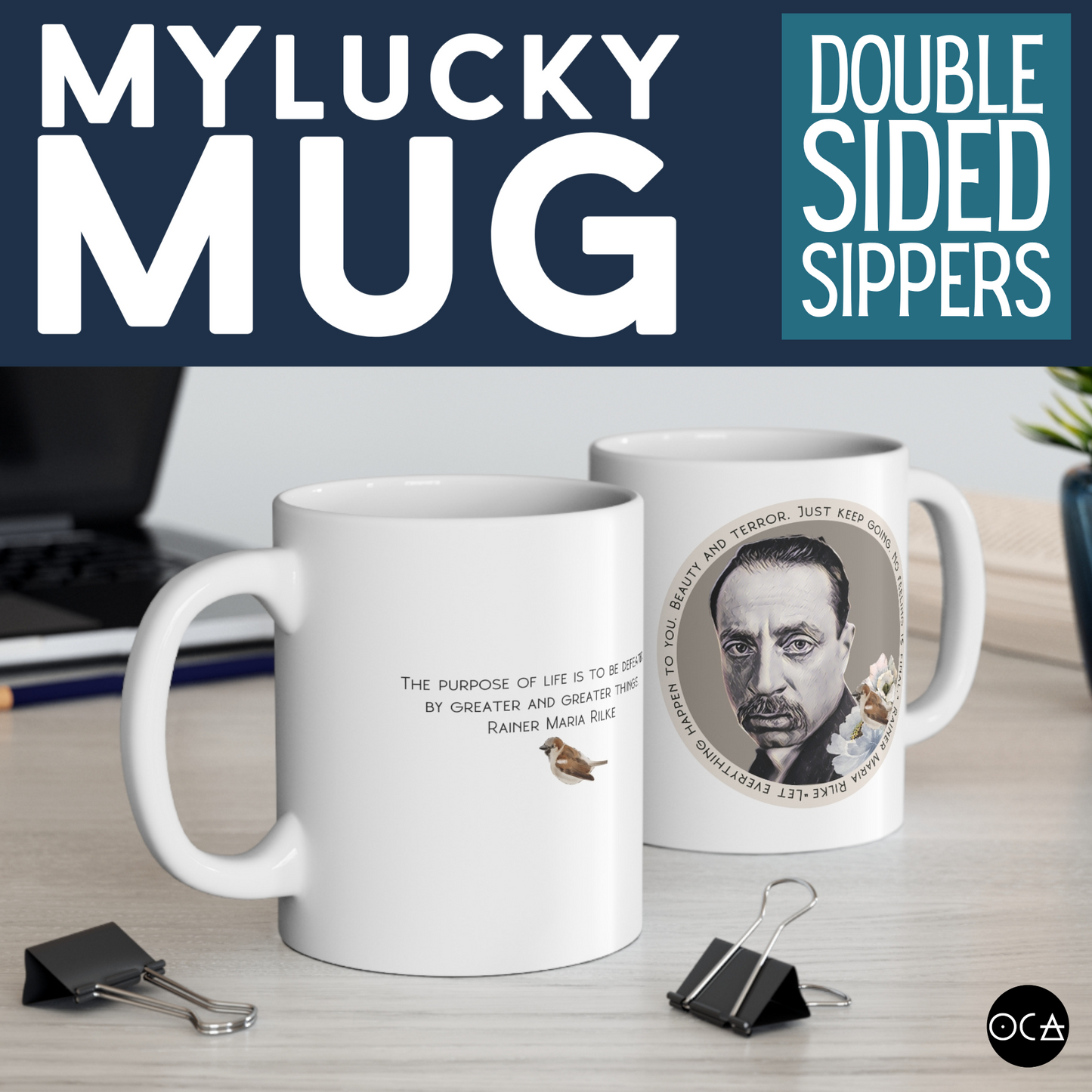 Rainer Maria Rilke Mug (Doublesided)