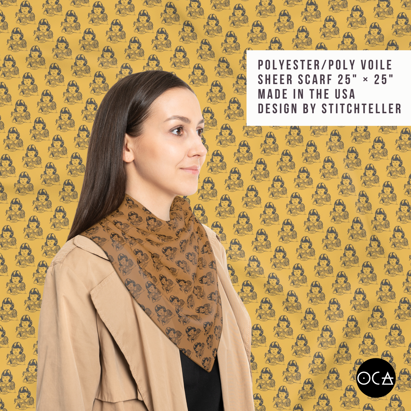 Storyscarf: Tea With Me (Sheer Scarf/Multiple Colors)