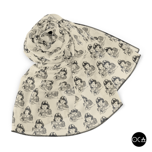 Storyscarf: Tea With Me (Sheer Scarf/Multiple Colors)