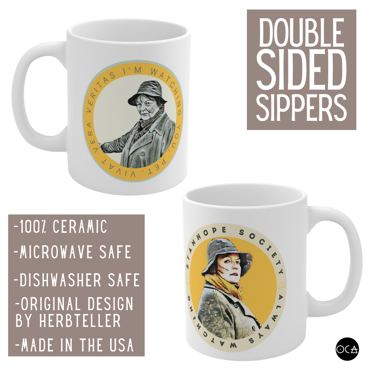 Vera Stanhope Society Mug Inspired by Vera Stanhope DCI (Doublesided/2 different size options)