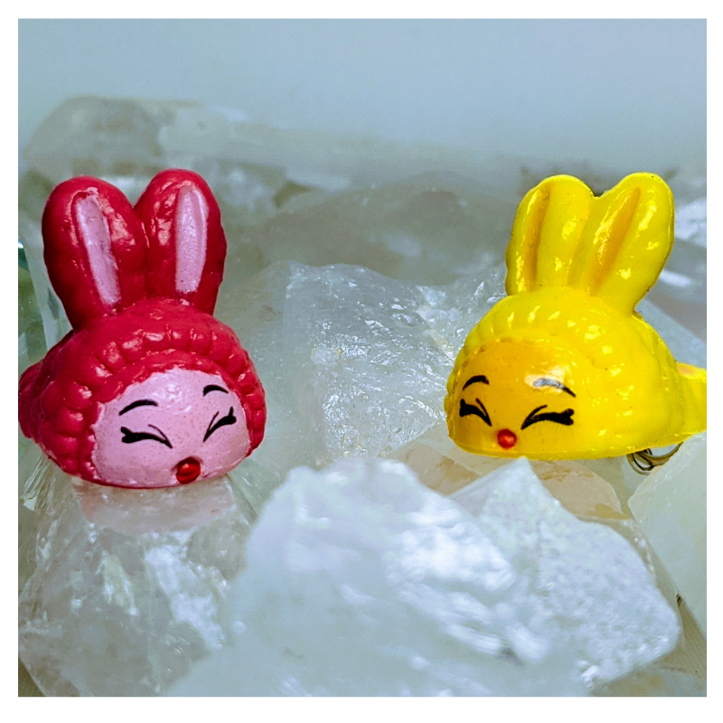 Bunny Slipper Dangles Earrings | Strawbphiazbling