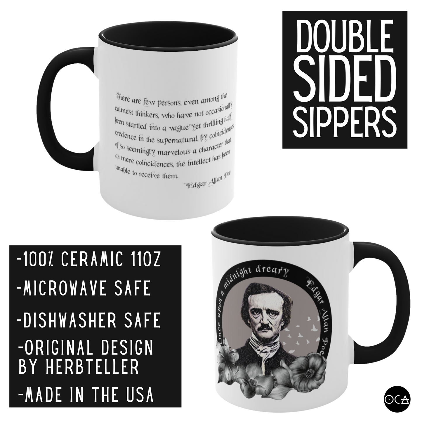 Edgar Allan Poe Mug (Doublesided)