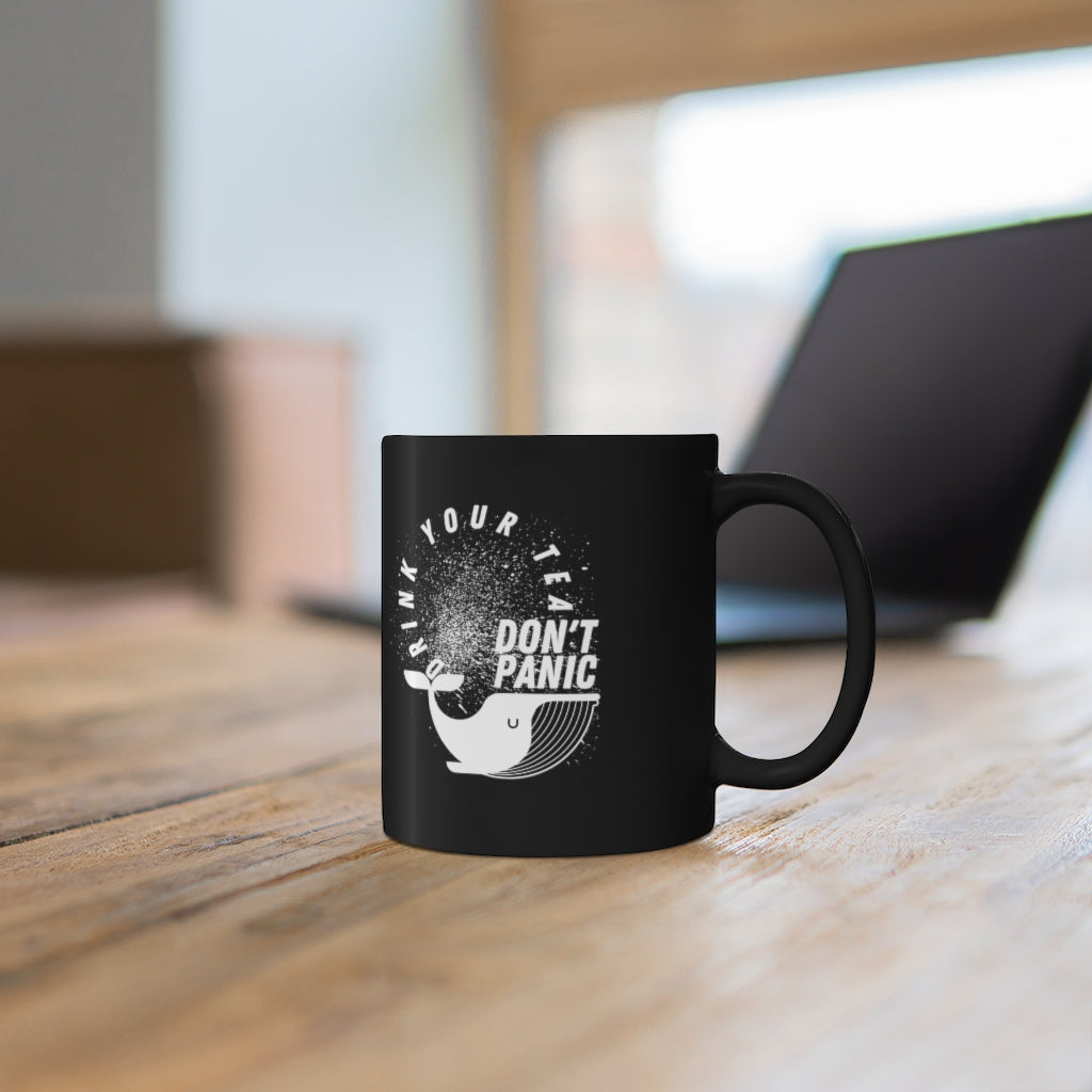 Hitchhikers Guide to the Galaxy Black Mug